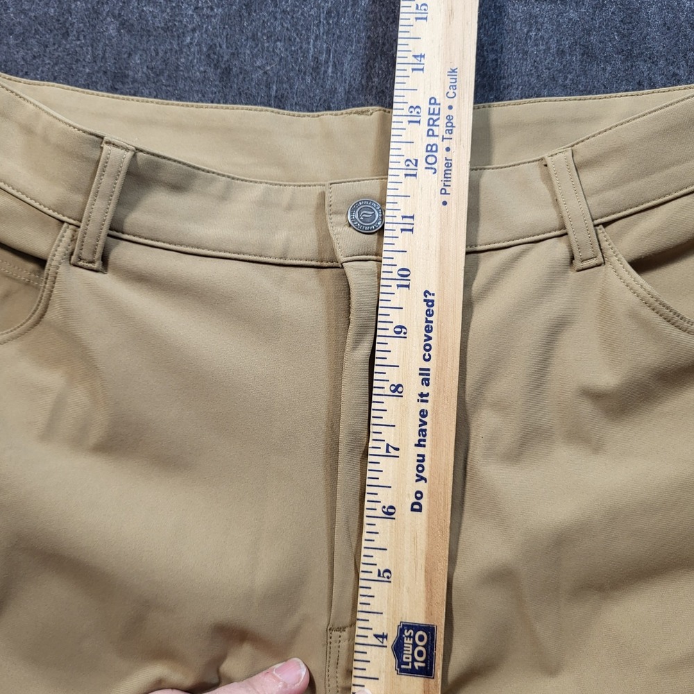 Fabletics Men's 35x30 Tan Performance Stretch Chino Pants Work Casual - Picture 3 of 11